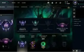 Conta LoL Diamante 3 EX Mestre - 134 skins