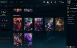 Conta LoL Diamante 3 EX Mestre - 134 skins