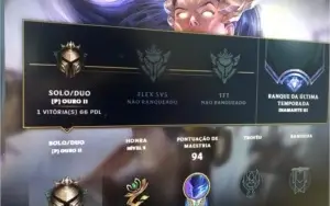 Conta Lol / Diamante 3 na season passada / 53 Champions