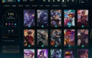 Conta League of Legends 106 skins, Ouro I