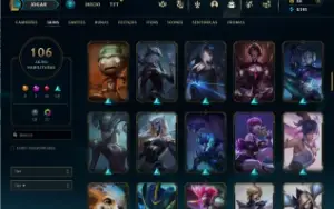 Conta League of Legends 106 skins, Ouro I