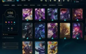 Conta League of Legends 106 skins, Ouro I