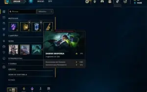 Conta Unranked com 36 Champs e 9 Skins + 2 Fragmentos