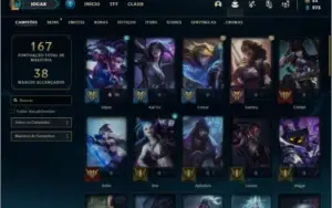Conta ouro 1 com 48 Champs e 38 Skins