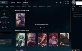 conta league of legends skin vitoriosa graves e oriana