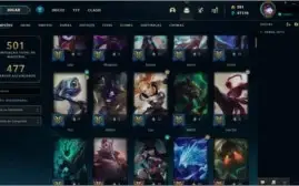 Conta Full champ com 474 skins, excelente. Leia