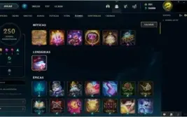Conta Full champ com 474 skins, excelente. Leia