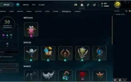 Conta Full champ com 474 skins, excelente. Leia