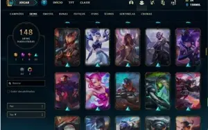 Conta ouro 4 com TODOS os champs e 148 Skins + 4 Vitoriosas