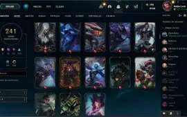 Vendo acc LoL com 241 skins e 160 essências míticas.
