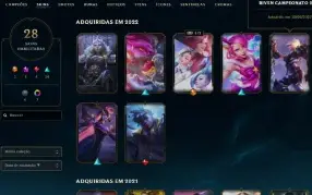 Conta LOL lvl 30 smurf com Zed Prestigio e Riven campeonato