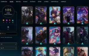 Conta NFA League of Legends  105 SKINS  LVL 202 no preço