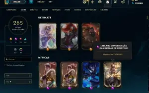 Conta prata 2 com TODOS os champs e 265 Skins ( MAIN ADC )