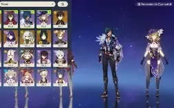 Genshim impact " raiden, venti, zhongli, nahida, tighnari "