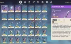 Conta Genshin Impact AR 7 - Diluc - 4* Weapons/Armas
