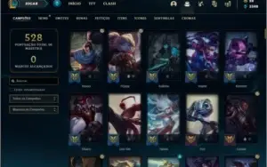 Conta prata 4 com 125 skins e 145 champs