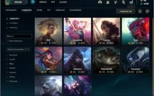 Conta prata 4 com 125 skins e 145 champs