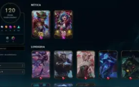 Conta LOL com 120 skins nivel 283 com todos dados