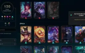 Conta LOL com 120 skins nivel 283 com todos dados