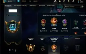 Conta ouro 3 com 51 skins e 116 champs