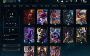 Conta ouro 3 com 51 skins e 116 champs