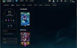 Conta ouro 3 com 51 skins e 116 champs