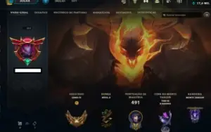 Conta Lol Gold + 177 Skins + Todos Campeões + Nivel 521