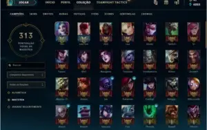 CONTA LOL OURO 4 113 CHAMPIONS BORDA PLATINA 49 SKINS
