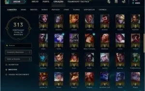 CONTA LOL OURO 4 113 CHAMPIONS BORDA PLATINA 49 SKINS