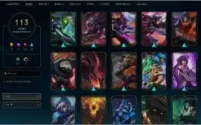 Conta League of legends 113 skins 125 campeões platina 1