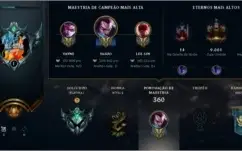 Conta League of legends 113 skins 125 campeões platina 1