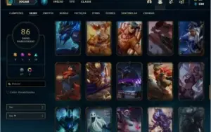Conta Unraqued League of legends
