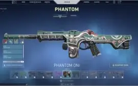 CONTA VALORANT COM SKIN VANDAL SUBLIME, PHANTOM ONI E FACA