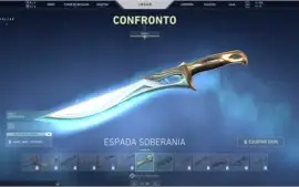 CONTA VALORANT COM SKIN VANDAL SUBLIME, PHANTOM ONI E FACA