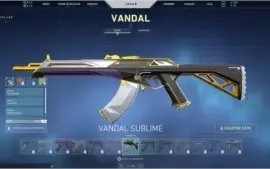 CONTA VALORANT COM SKIN VANDAL SUBLIME, PHANTOM ONI E FACA