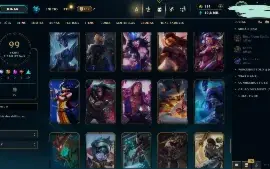Conta lol 2013 - 99 skins 2 ult, 2 legend,10 epic,27 legado