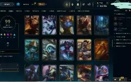 Conta lol 2013 - 99 skins 2 ult, 2 legend,10 epic,27 legado