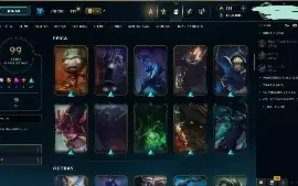 Conta lol 2013 - 99 skins 2 ult, 2 legend,10 epic,27 legado