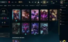 Conta lol diamante 4, Honra 5 10 skins e 53 champs