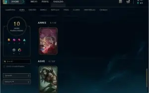 Conta Unranked Lvl 32 Com 10 Skins Estou Upando pra Gold