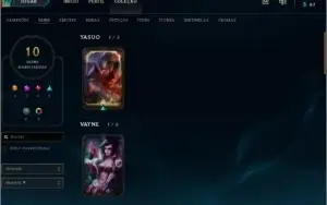 Conta Unranked Lvl 32 Com 10 Skins Estou Upando pra Gold