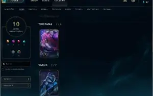 Conta Unranked Lvl 32 Com 10 Skins Estou Upando pra Gold