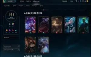 Acc de LOL 141 Skins