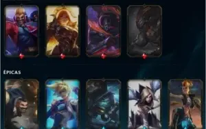 CONTA LOL 🌟 OURO 3 🌟 64 SKINS 🌟 90 CAMPEOES