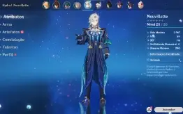 Neuvillete C4 + Qiqi + Mona + Tighnari + Lança de Jade