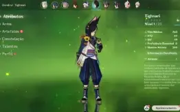 Neuvillete C4 + Qiqi + Mona + Tighnari + Lança de Jade