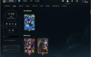 Conta com 110 skins e 145 campeões (POSSO NEGOCIAR PREÇO)