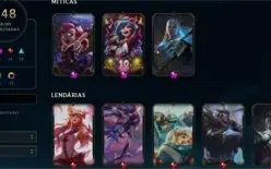 Conta league of legends ouro 4 / gold 4 / 148 skins