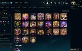 CONTA LOL FULL CHAMP D4 64% WIN RATE MMR MESTRE