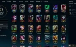 Conta de lol Platina 5 com 52 skins e varios cromas!